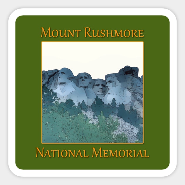 Mount Rushmore National Memorial Sticker by WelshDesigns